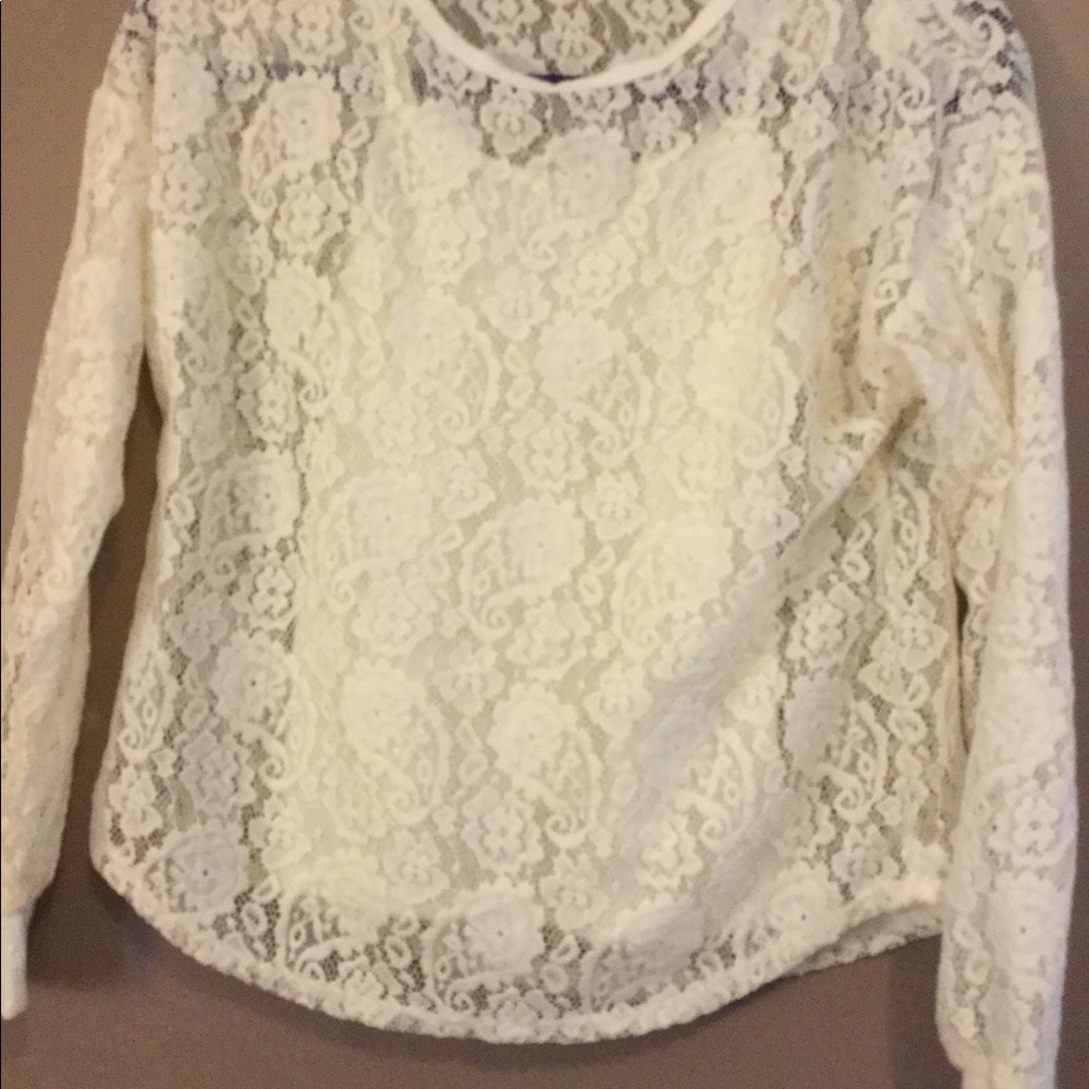 Lace shirt with tank you underneath